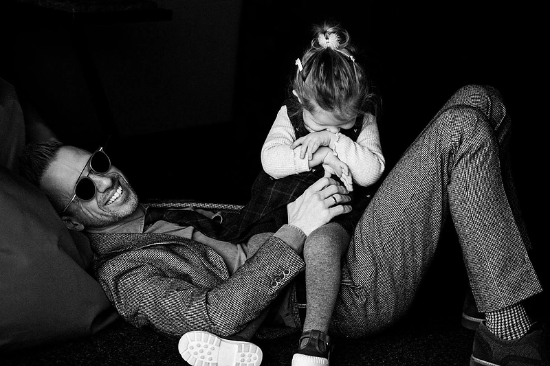 Linas Adomaitis su dukra Saule / Eglės Gendrėnaitės nuotr.