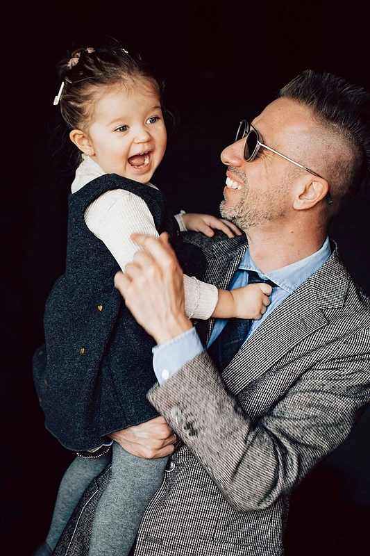 Linas Adomaitis su dukra Saule / Eglės Gendrėnaitės nuotr.