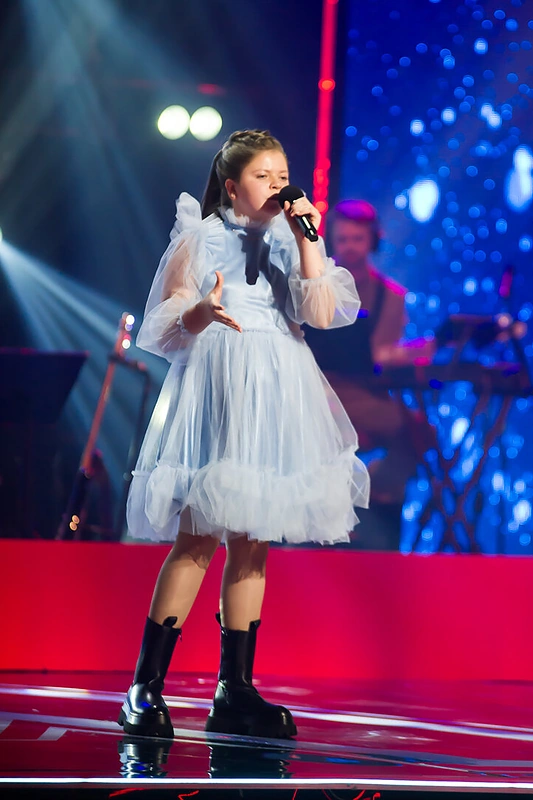 Viltės pasirodymas laidoje „Lietuvos balsas. Vaikai“ / LNK nuotr.