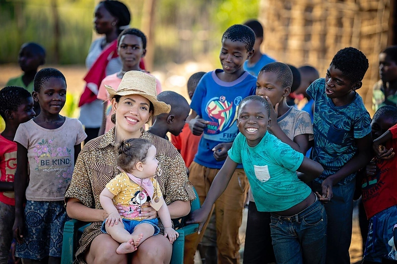 Ilka Adams su dukrele Namibijoje / Vitalijos Jakavovienės nuotr.