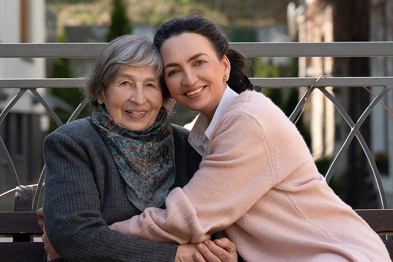 Jurga Anusauskienė su mama / Asmeninio albumo nuotr.