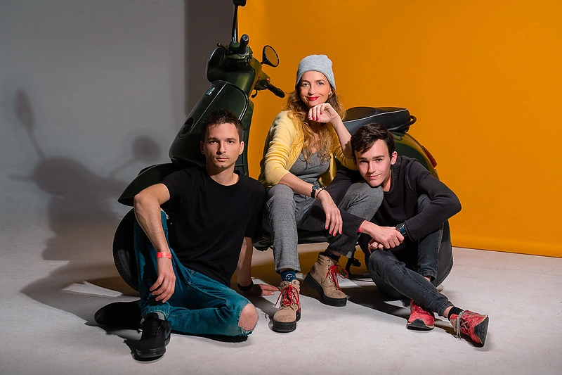 Jurga Anusauskienė su sūnumis / Asmeninio albumo nuotr.