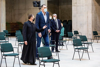 Atsisveikinimas su prof. Kęstučiu Vitkumi Vilniaus Šv. Juozapo bažnyčioje / Irmanto Gelūno nuotr.