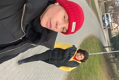 Juozas Statkevičius su mama Vanda / Asmeninio archyvo nuotr.