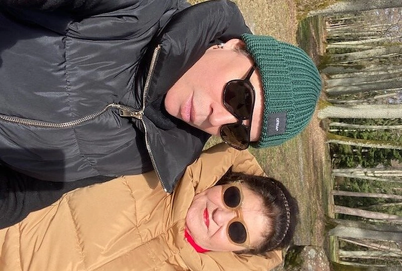 Juozas Statkevičius su mama Vanda / Asmeninio archyvo nuotr.