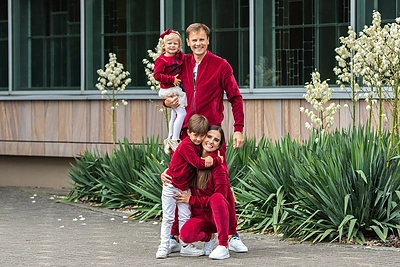 Nerijaus ir Agnės Juškų šeima / Loretos Kontratės nuotr.