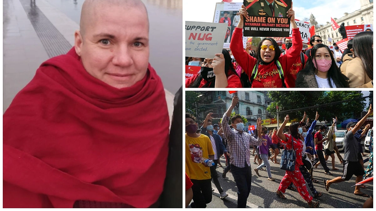 Mianmaro įvykius mačiusi budistų vienuolė Piya Dassi / „Scanpix“ nuotr.