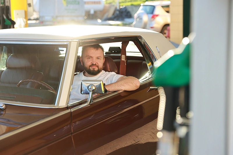 Stanislavo Stavickio-Stano restauruotas retro automobilis „Lincoln Mark 3“ / Gedmanto Kropio nuotr.