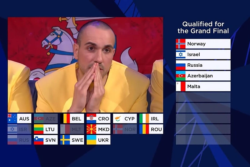 Akimirka, kai Vaidotas Valiukevičius laukia, kol bus paskelbtas šeštasis į finalą patekęs dalyvis / Stop kadras