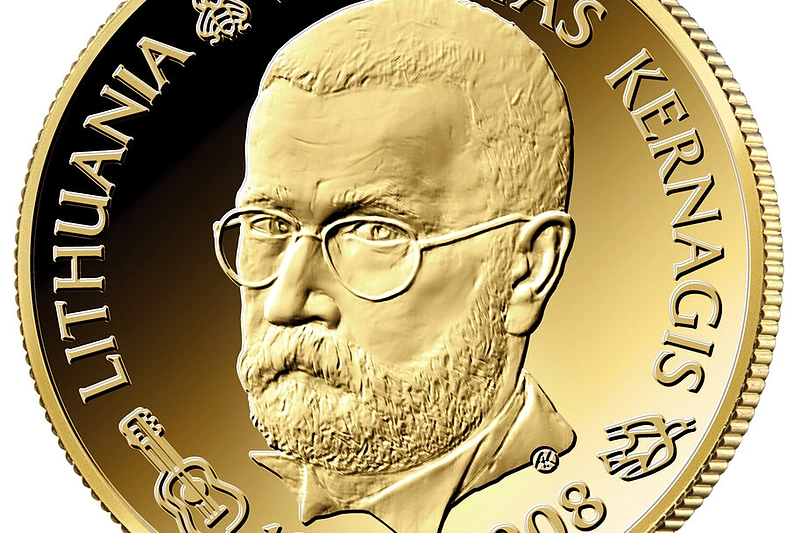 Proginės Niujė salos monetos averse – Vytautas Kernagis