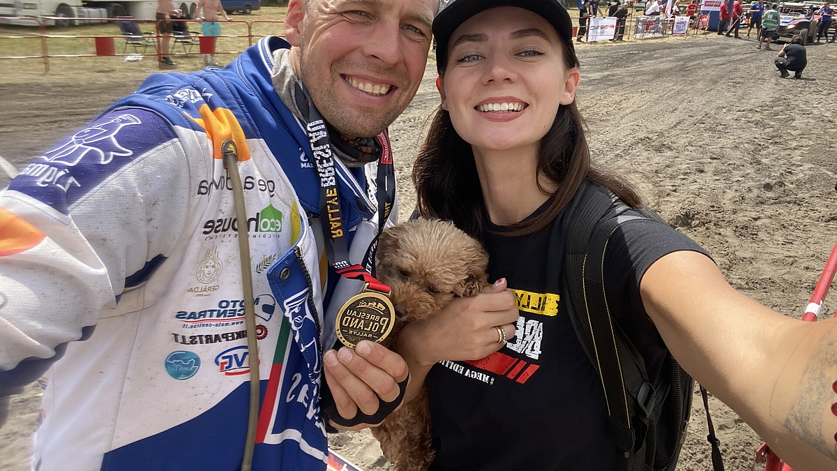 Arūnas Gelažninkas su žmona Emilija