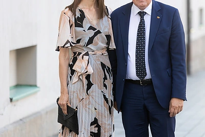 Arvydas Anušauskas su žmona Lina / Gretos Skaraitienės / „ŽMONĖS Foto“ nuotr.
