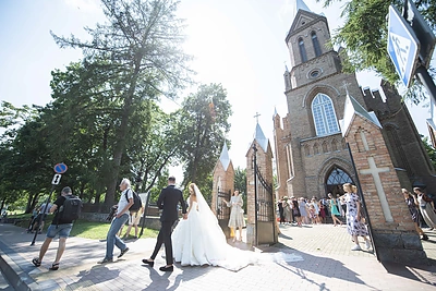 Dalios Belickaitės ir Edvino Šeškaus vestuvės / Arno Strumilos / 15min nuotr.