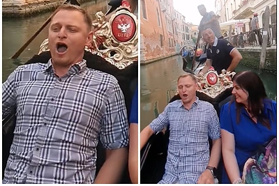 Venecijoje – ovacijos lietuviams: L.Mikalauskas ir E.Bavikinas griausmingai uždainavo gondoloje