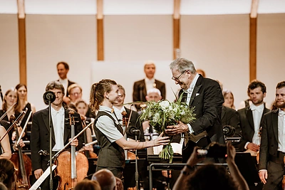 Mario Jansono garbei suburto orkestro, pianistės Yuja Wang ir dirigento Johno Elioto Gardinerio koncerto akimirkos