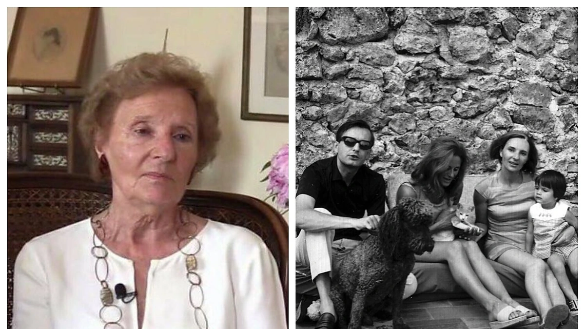 Kairėje: Giovanna Pignatelli Lozaraitis; Dešinėje: Giovanna Pignatelli Lozaraitis su dukra Daina Lozoraitis, vyru Kaziu Lozoraičiu ir drauge Simonetta Cattani-Cavalchini