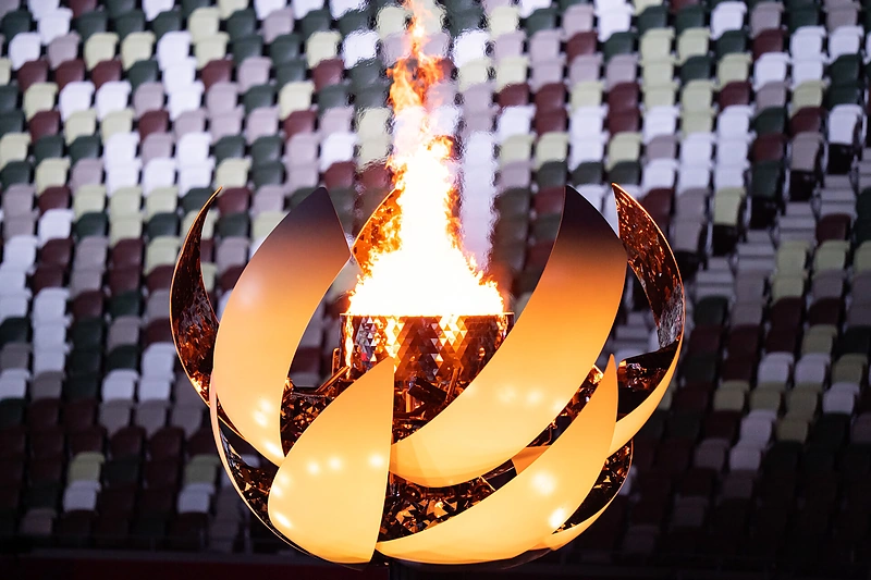 Tokijo olimpinių žaidynių uždarymo ceremonijos akimirka / Vytauto Dranginio nuotr.