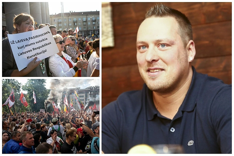 Kartu su mitinguojančiais prie Seimo – ir Vilius Tarasovas: sulaukė kolegų kritikos ir nusivylimo