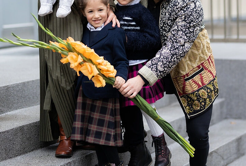 Rafailas Karpis su žmona Diana ir dukromis Rachele, Lėja bei Frida Ester / Gretos Skaraitienės nuotr.
