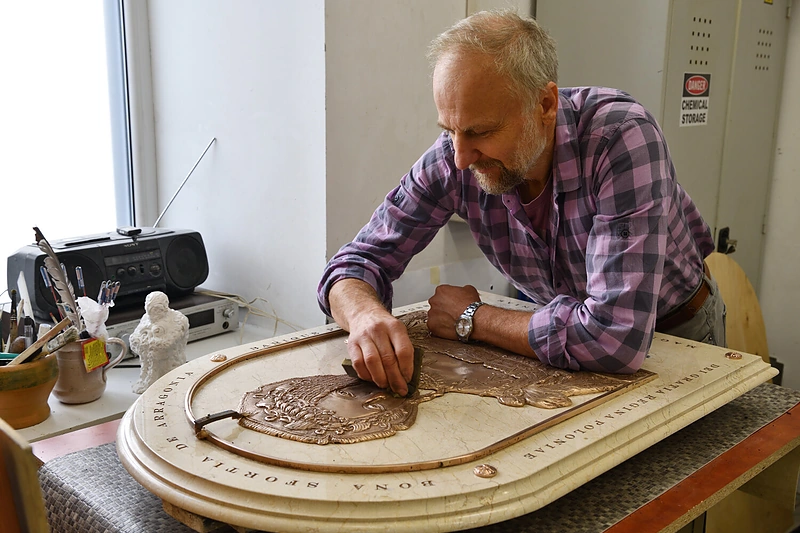 Bonos Sforcos bareljefas / Mindaugo Kaminsko nuotr.