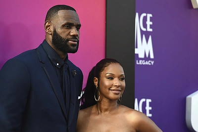 LeBronas Jamesas su žmona Savannah Brinson / Scanpix nuotr.