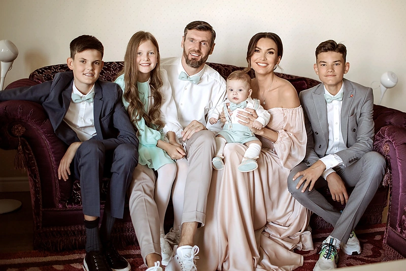 Tatjana ir Kšištofas Lavrinovičiai su vaikais / Akvilės Razauskienės nuotr.