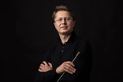 Koncerto „Karališkosios arfos solo“ dirignentas Juozas Mantas Jauniškis