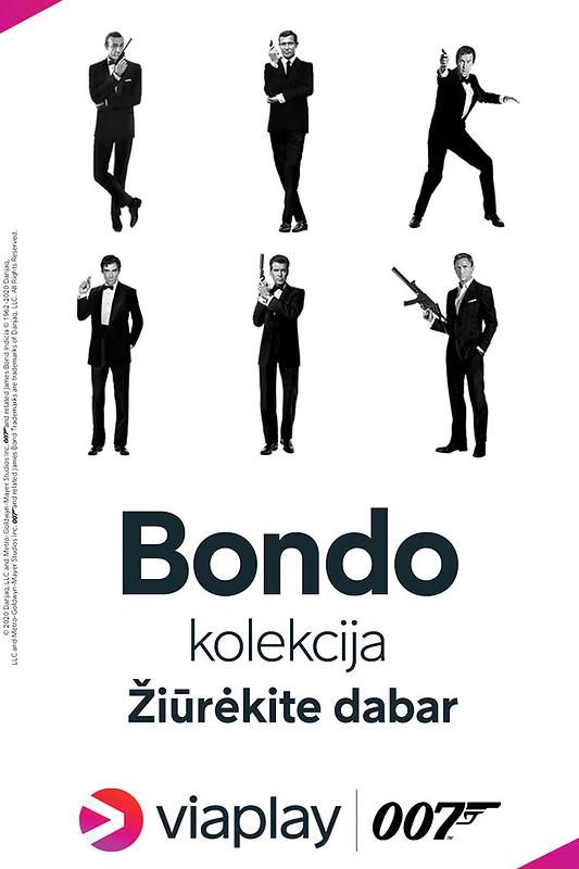 Džeimso Bondo kolekcija nuo spalio 1 d. prieinama tik „Viaplay“ žiūrovams