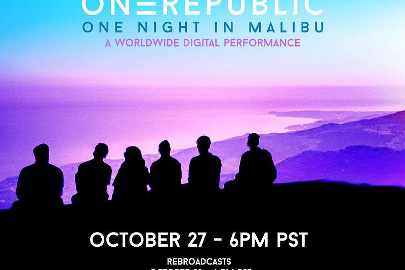 „OneRepublic“ pasirodymo „One Night in Malibu“ plakatas