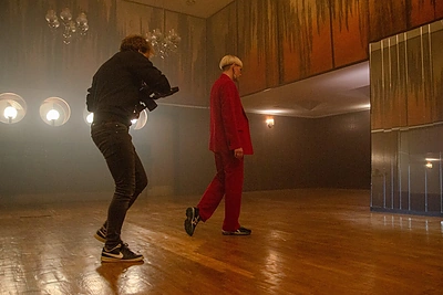 Vaizdo klipo „Tu iš ten“ filmavimo akimirka