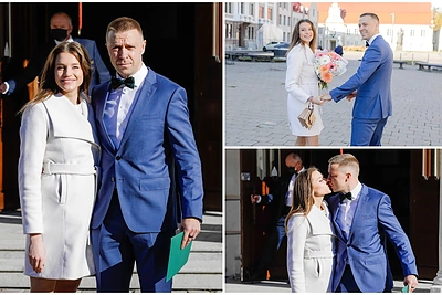 Kaune susituokė „Žalgirio“ vadovas Paulius Motiejūnas ir gimnastikos čempionė Karolina Sklenytė