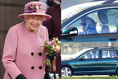 95-erių karalienei stabdžių nėra: vos paleista iš ligoninės, Elizabeth II sėdo prie vairo