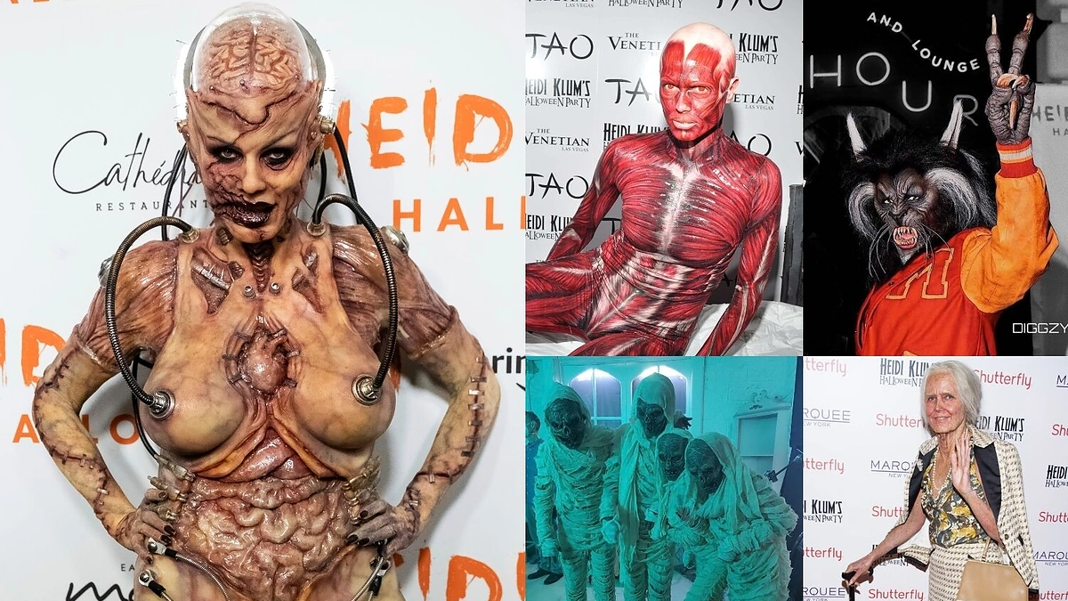 Heidi Klum Helovino įvaizdžiai / Scanpix ir socialinių tinklų nuotr.