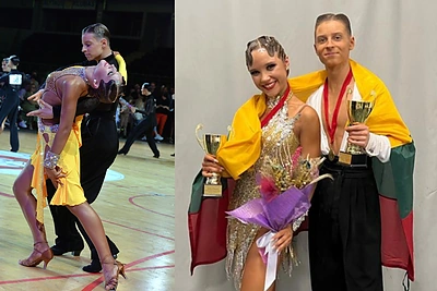 Per plauką nuo medalių: jaunieji šokėjai Kipras Kūra ir Elzė Gintvilė Valiūnaitė – pasaulio čempionato finalininkai