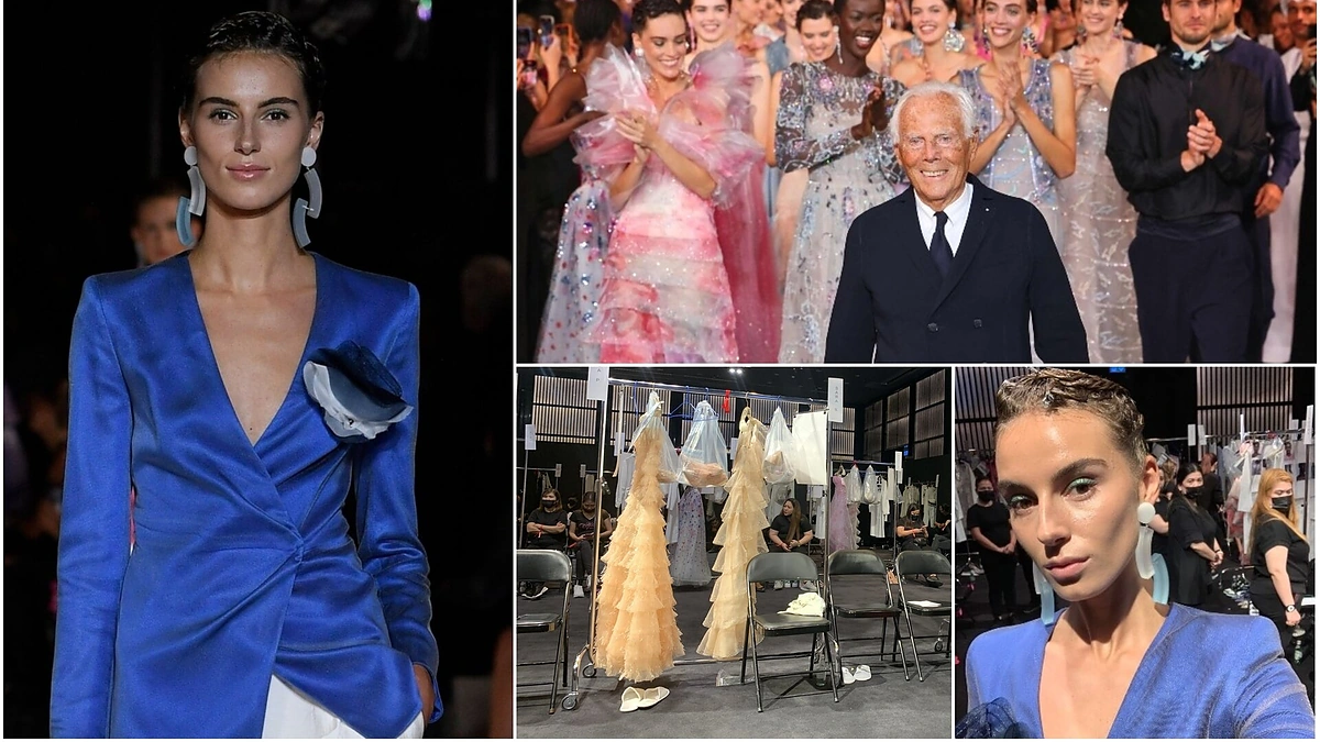 Laura Kerdokaitė Giorgio Armani šou Dubajuje / „Vida Press“ ir asmeninio albumo nuotr.