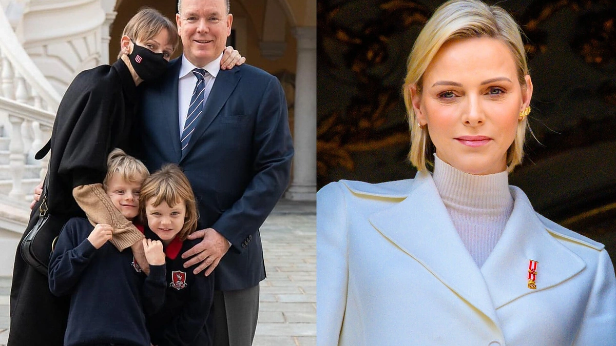 Monako princesė Charlene su šeima / „Vida Press" nuotr.