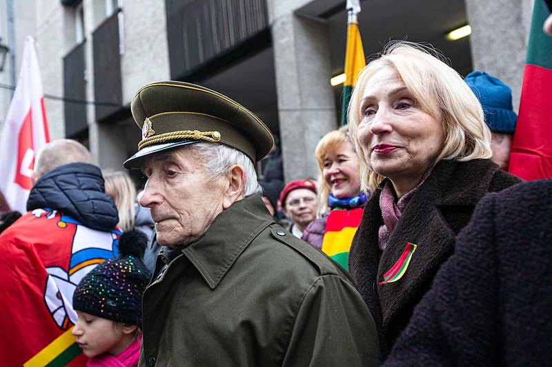 Juozas Jakavonis-Tigras su dukra Angele / BNS foto nuotr.