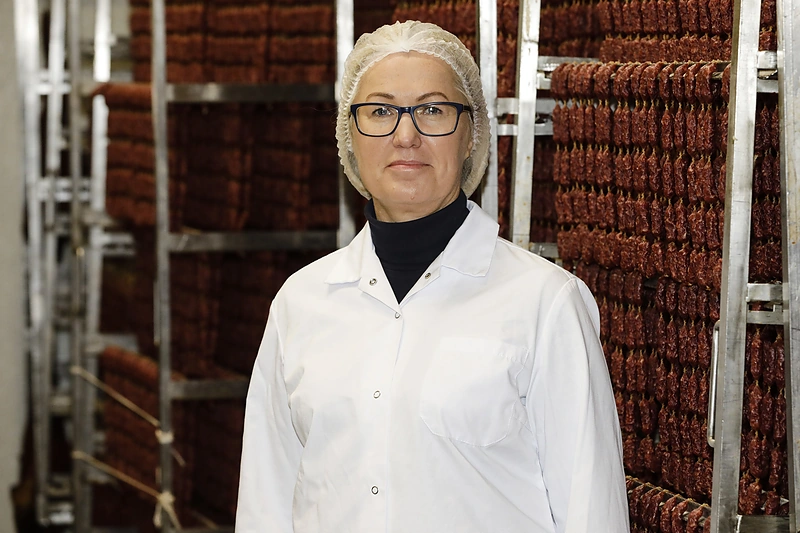 „Norfos“ mėsinės technologė Daiva Vaišvilienė / Teodoro Biliūno / BNS nuotr.