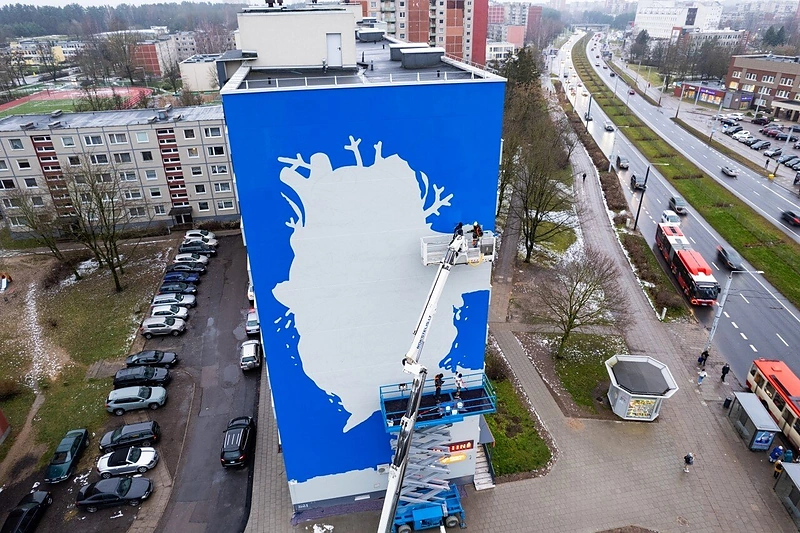 Ispanų „Boa Mistura“ freska „Vandenynų širdies plakimas“ / Daliaus Pacevičiaus nuotr.