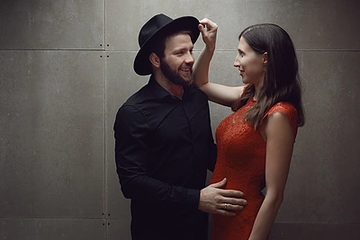 Osvaldas Bareikis su žmona Gluosne / Dano Sodaičio LPAK nuotr.