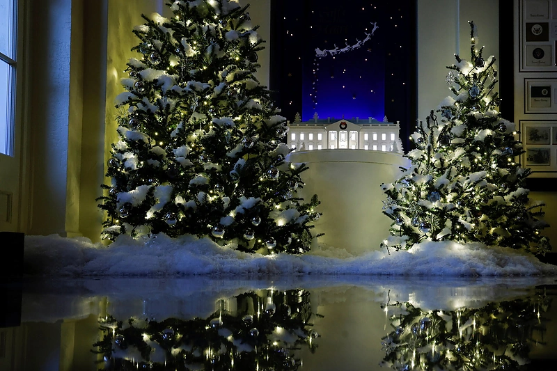 Baltieji rūmai papuošti Kalėdoms / Scanpix nuotr.
