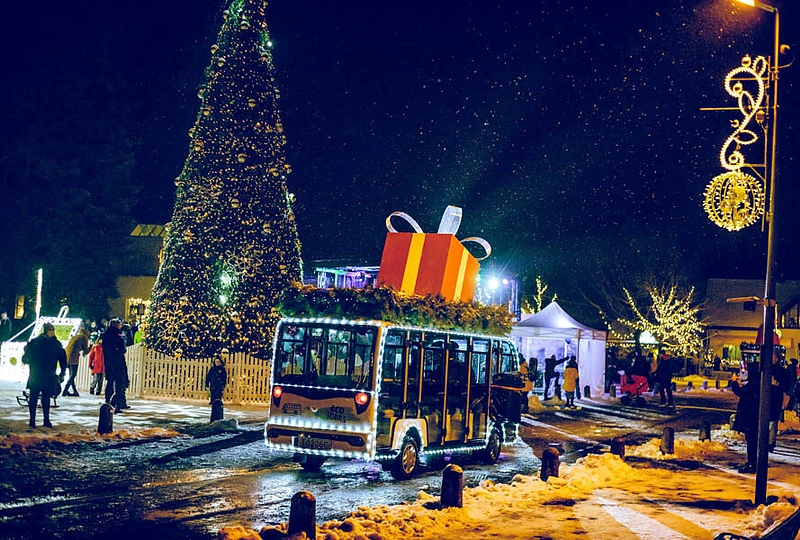 Kalėdų eglės įžiebimas Birštone / Pauliaus Grigaliūno nuotr.