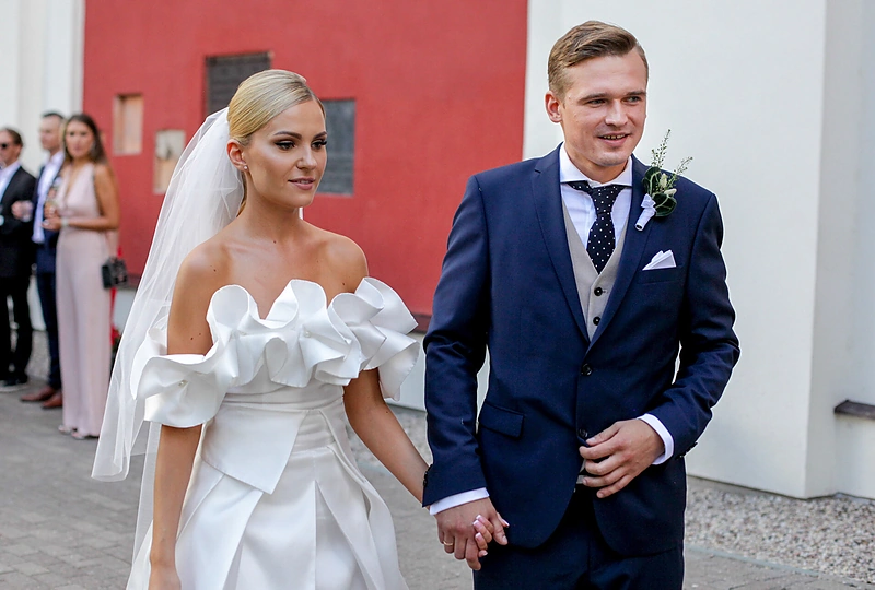 Ryčio ir Lauros Žvagulių vestuvių akimirka / Vidmanto Balkūno nuotr.