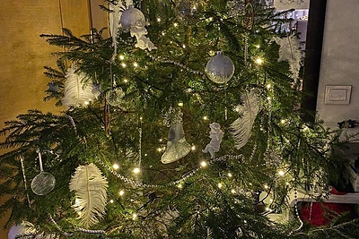 Marijos Silickajos-Šmatavičienės Kalėdų eglė / Asmeninio albumo nuotr.