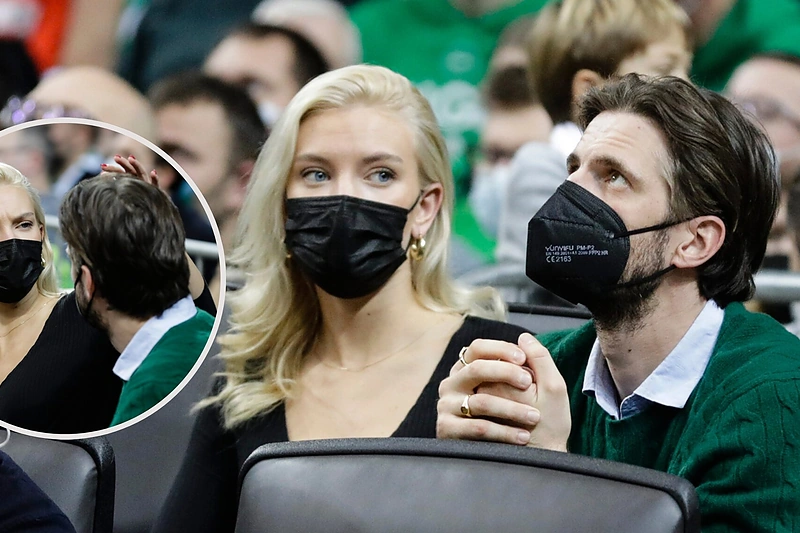 Justinas Jarutis džiaugiasi nauja meile: pora pasirodė krepšinio rungtynėse