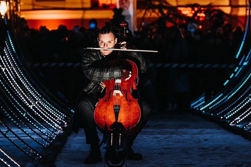 Klaipėdos eglės įžiebimo akimirka / Domo Rimeikos nuotr.