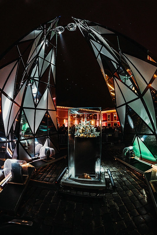 Klaipėdos eglės įžiebimo akimirka / Domo Rimeikos nuotr.