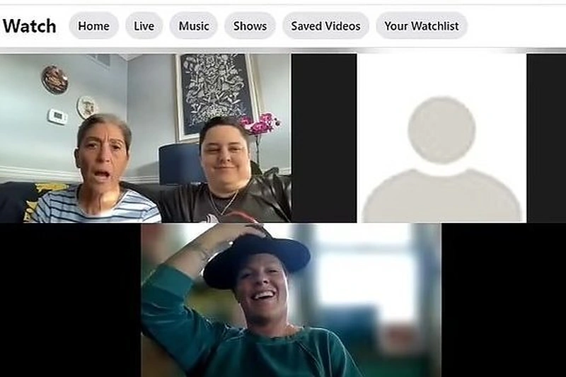 Pink su gerbėjomis „Zoom“ pokalbyje / Stopkadras