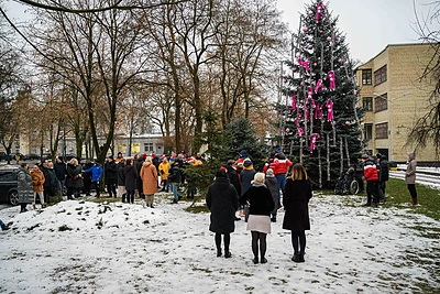 Kauno socialinės globos centre „Vija“ – eglučių įžiebimo šventė / Loretos Kondratės nuotr.