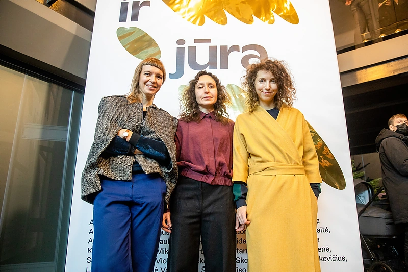 Menininkės Lina Lapelytė, Vaiva Grainytė ir Rugilė Barzdžiuskaitė,/ Luko Balandžio nuotr.